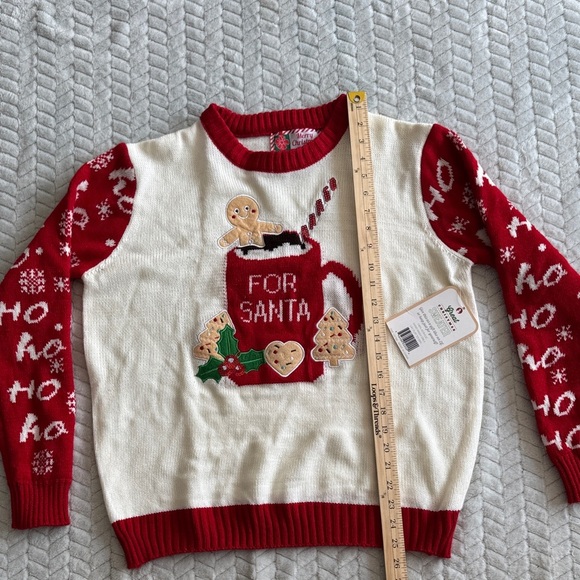 Festive Red and White Christmas Sweater Size L - Picture 7 of 8